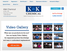 Tablet Screenshot of kandkchemical.com